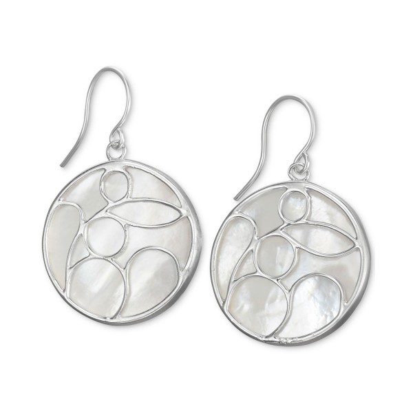 Mother-of-Pearl Decorated Drop Earrings