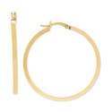 Square Edge Hoop Earrings (40mm) in 14k Gold