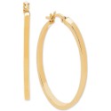 Square Edge Hoop Earrings (40mm) in 14k Gold