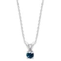 10k White Gold Blue Diamond Necklace and Earring Set (1/4 ct.)