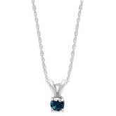 10k White Gold Blue Diamond Necklace and Earring Set (1/4 ct.) 10k White Gold Blue ...