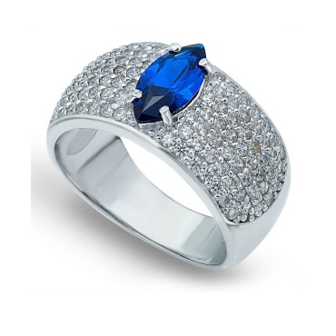 Cubic Zirconia Pavé Band Ring Cubic Zirconia Pavé ...