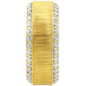 Men's Cubic Zirconia Textured Band in Yellow Ion-Plated Stainless Steel