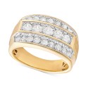 Men's Diamond Linear Cluster Ring (2 ct.) in 10k Gold