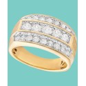 Men's Diamond Linear Cluster Ring (2 ct.) in 10k Gold