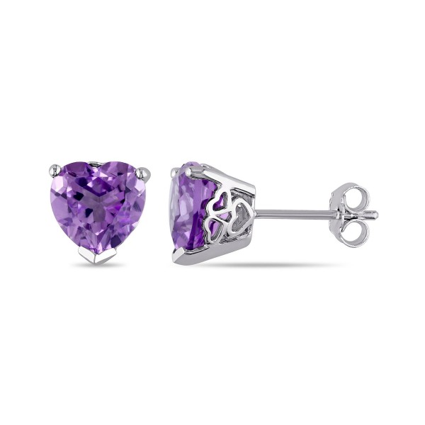 Amethyst (3 1/3 ct.) Heart Stud Earrings