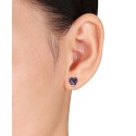 Amethyst (3 1/3 ct.) Heart Stud Earrings