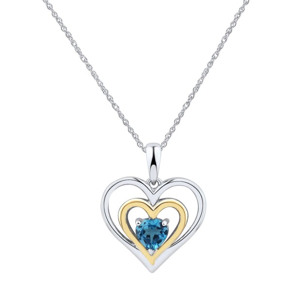 Blue Topaz Heart 18